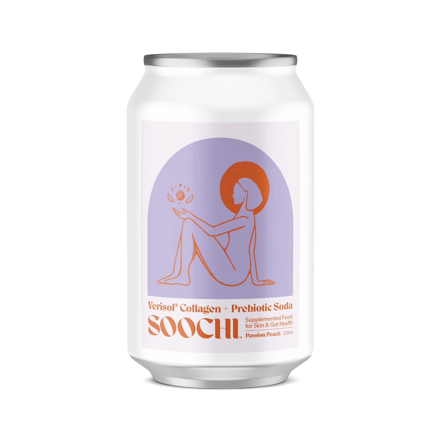 Soochi Drinks - Collagen + Prebiotic Soda- Passion Peach